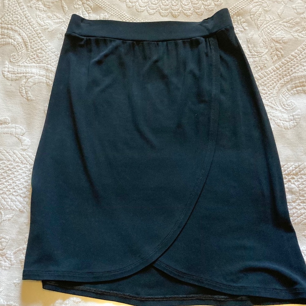Banana Republic Knit Wrap Black Skirt.